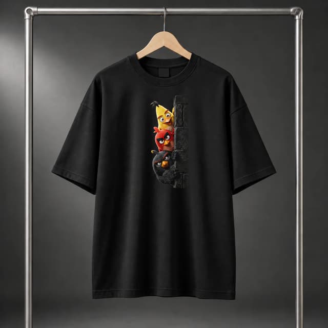 Angry Birds Drop Shoulder T-Shirt