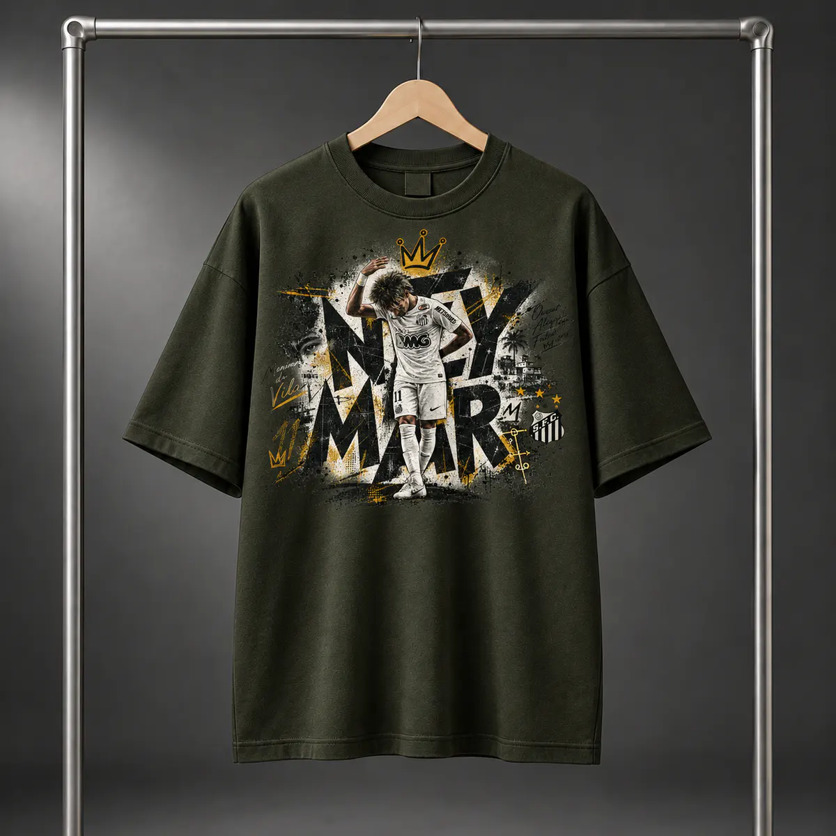 Neymar Drop Shoulder T-Shirt - Premium Drop Shoulders | Sports Nation BD Bangladesh